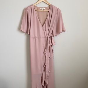 Francesca’s pink maxi dress